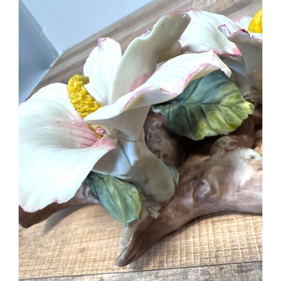 Capodimonte Porcelain Hibiscus Made In Italy Artisans Unionporcelain Napoleon - Picture 6 of 8